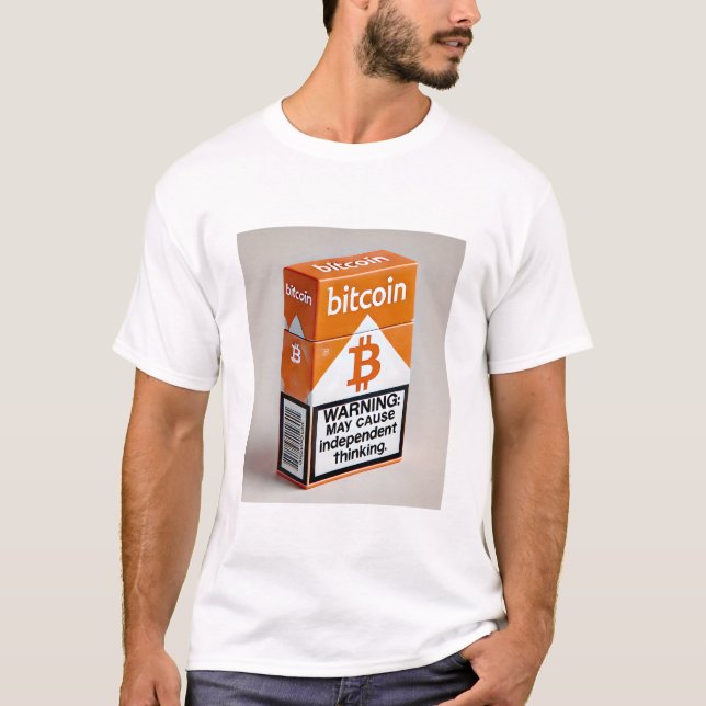 T-shirt Forfait Bitcoin BTC Crypto Funny Cigarette (Devant)