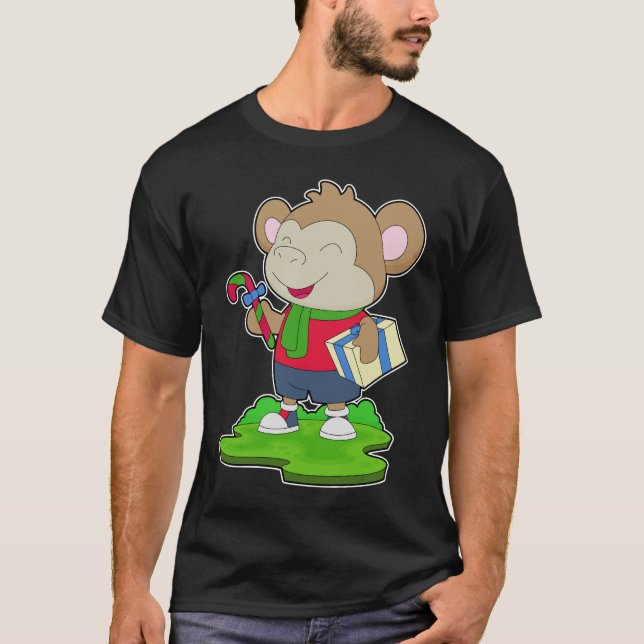 T-shirt Forfait Noël singe (Devant)