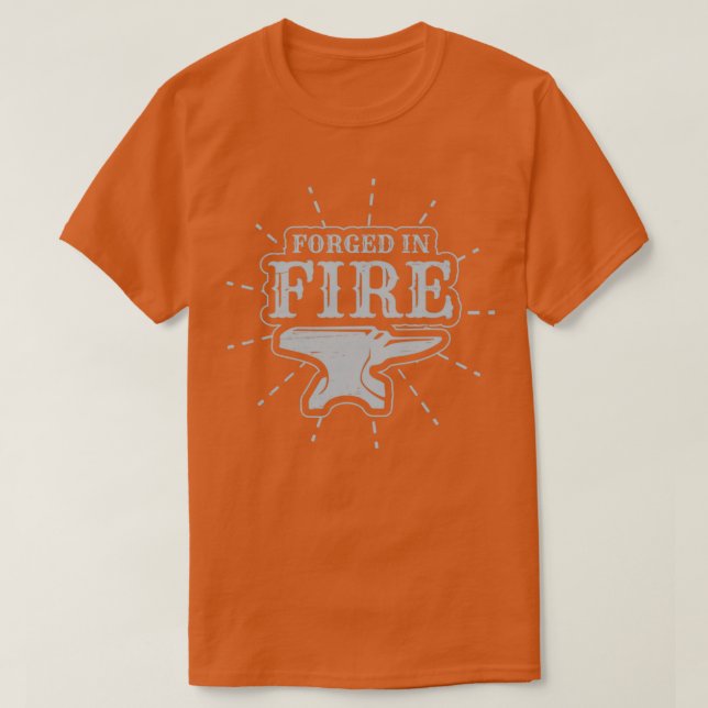 T-shirt Forge Forgée En Feu T (Design devant)