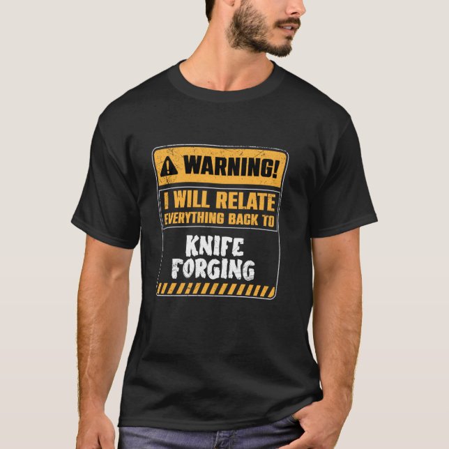 T-shirt Forgeage de couteaux (Devant)