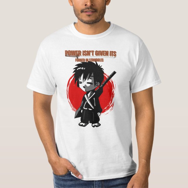 T-shirt Forged in Struggle — Power Comes From Pain  (Devant)