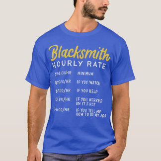T-shirt Forgeron Taux horaire 1