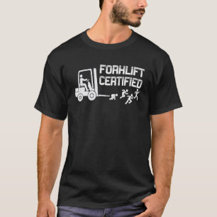 T-shirt Forklift Opérateur Forklift Certifié Retro Vintage