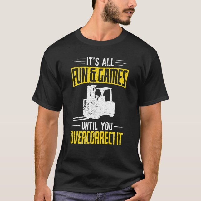 T-shirt Forklifter Amusement Et Jeux (Devant)