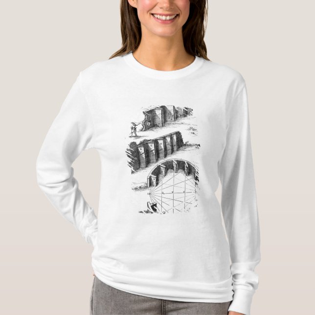T-shirt Formation d'écho, livre par Athanasius Kircher (Devant)