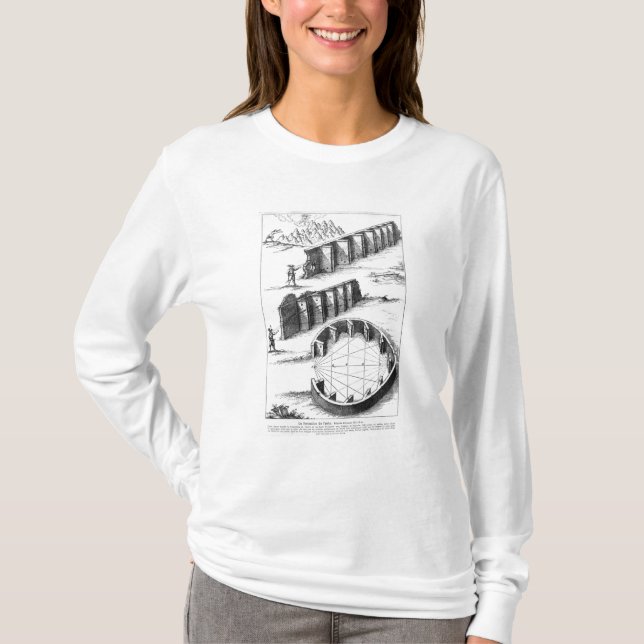 T-shirt Formation d'écho, livre par Athanasius Kircher (Devant)