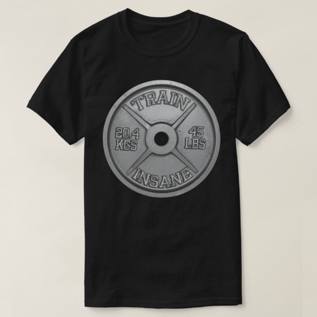 T-shirt Formation fou (Barbell Plate) Motivation (Design devant)