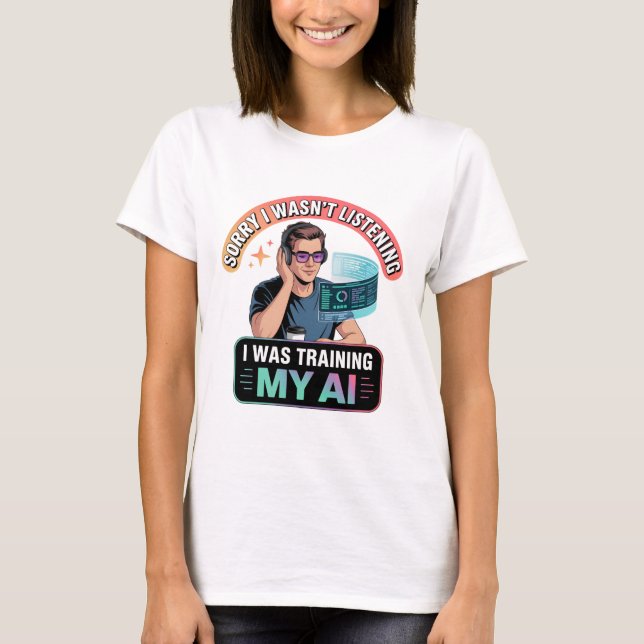 T-shirt Formation Mon AI amusant Citation d'intelligence a (Devant)