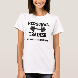 T-shirt Formation noire et blanche de Dumbell d'entraîneur