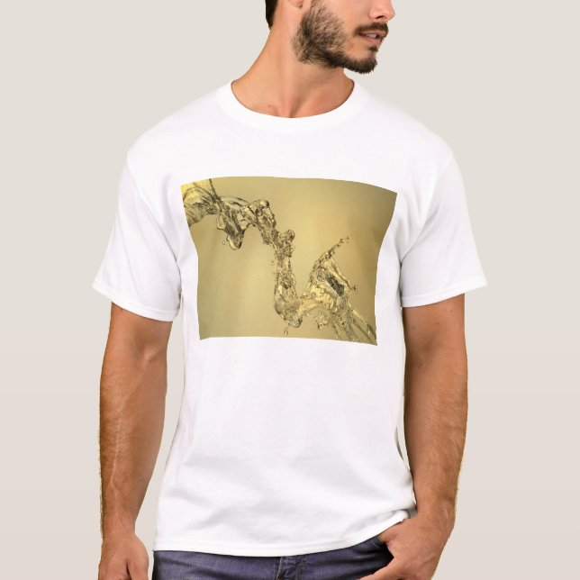 T-shirt Forme abstraite constituée en éclaboussant l'eau (Devant)