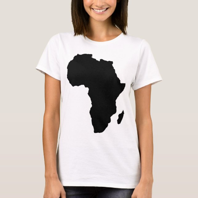 T-shirt forme africaine noire (Devant)