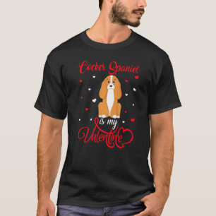 T-shirt Forme cardiaque Drôle Cocker Spaniel Chien Est Mon
