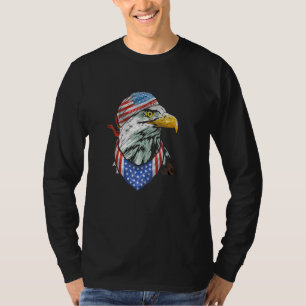 T-shirt Forme d'aigle Forme de drapeau américain Amérique 