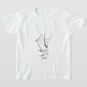 T-shirt Forme d'art tribal abstrait tatouage noir blanc