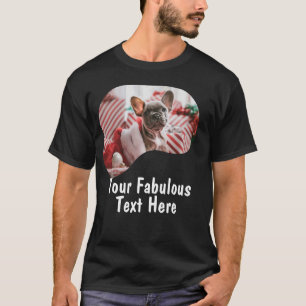 T-shirt Forme de blob de photo et de texte personnalisée
