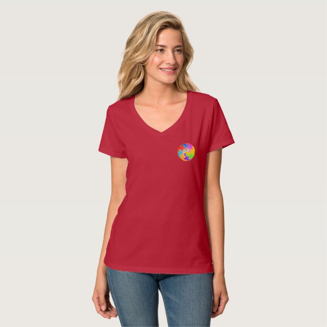 T-shirt Forme de cercle abstrait (Devant entier)