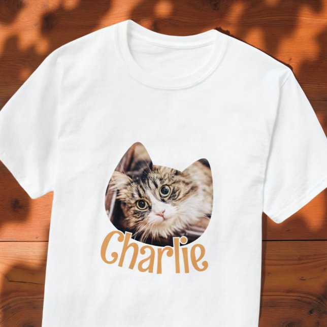 T-shirt Forme de chat Moderne Simple Personnalisé Animau d (Créateur téléchargé)