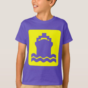 T-shirt Forme de navire - Jaune
