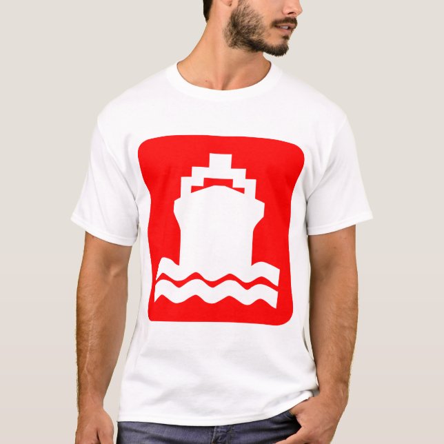 T-shirt Forme de navire - Rouge (Devant)