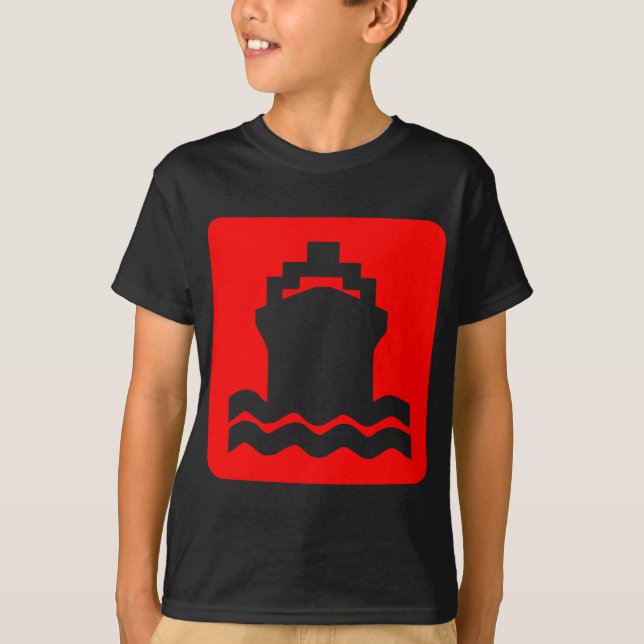 T-shirt Forme de navire - Rouge (Devant)