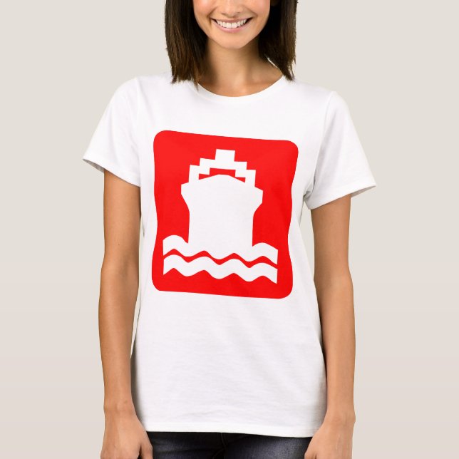 T-shirt Forme de navire - Rouge (Devant)