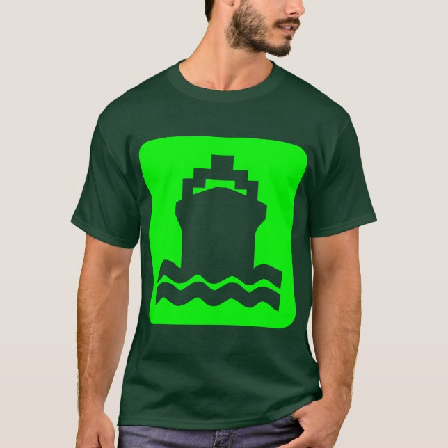 T-shirt Forme de navire - Vert (Devant)