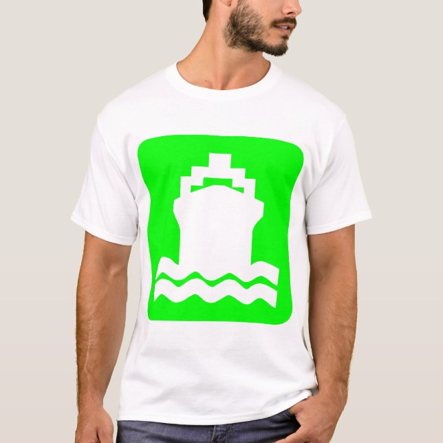 T-shirt Forme de navire - Vert (Devant)