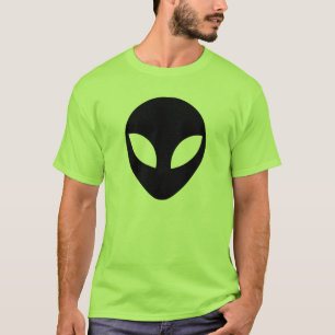 T-shirt Forme de tête d'Alien noir
