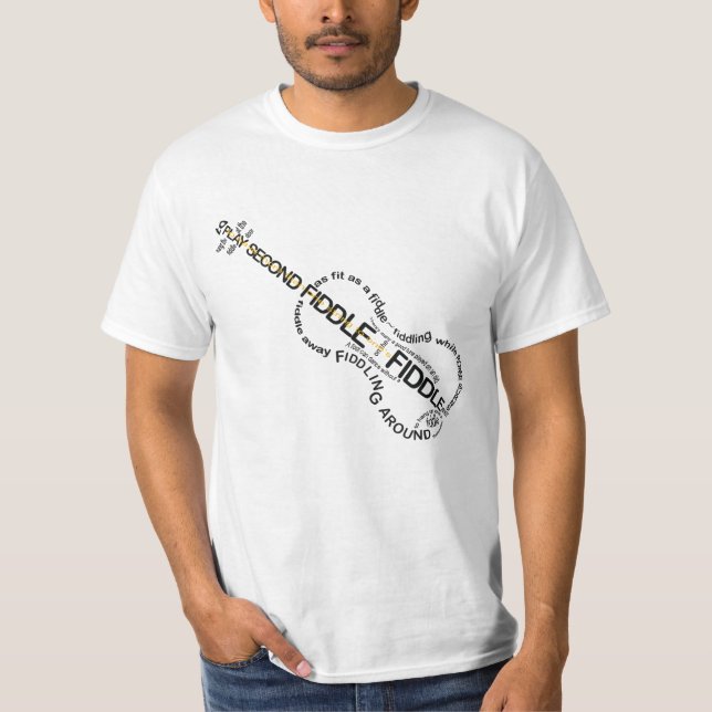 T-shirt Forme de violon d'art de mot d'expressions de (Devant)