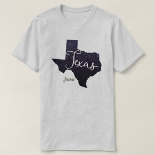 T-shirt Forme d'état des étoiles de nuit du Texas
