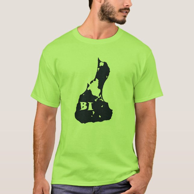 T-shirt Forme d'île de BI d'Île de Block (Devant)