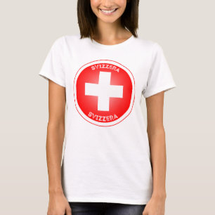 T-shirt Forme du cercle croisé suisse