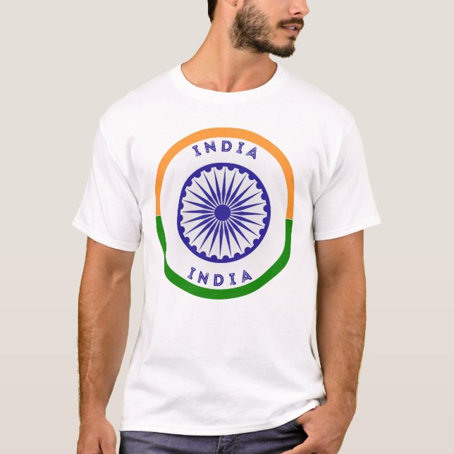T-shirt Forme du cercle indien Ashoka Chakra (Devant)