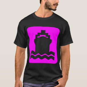 T-shirt Forme du navire - Magenta