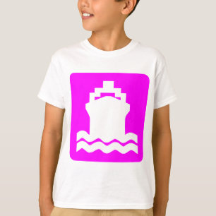 T-shirt Forme du navire - Magenta