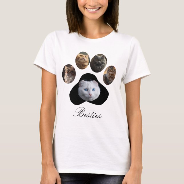 T-shirt Forme Empreinte de patte de collection de photos p (Devant)