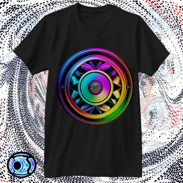 T-shirt Forme-in du cercle spiral vibrant (Créateur téléchargé)