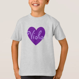 T-shirt Forme personnalisée de coeur pourpre