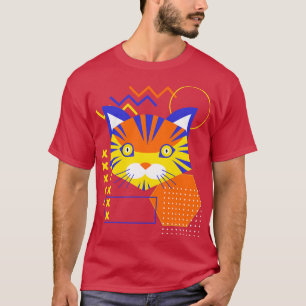 T-shirt Formes Abstraites géométriques de la face de chat