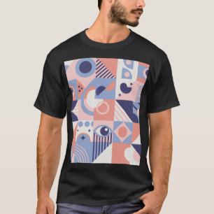 T-shirt Formes carrés : Mosaïque Abstraite géométrique