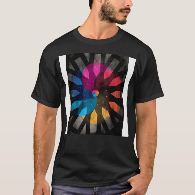 T-shirt Formes Et Couleurs Abstraites (Devant)