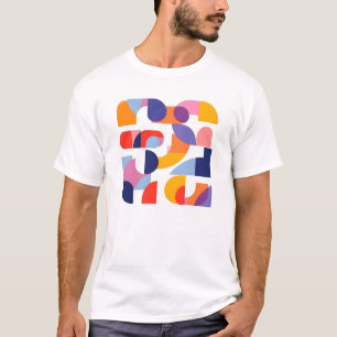 T-shirt Formes Géométriques Abstraites Colorées pour T-shi