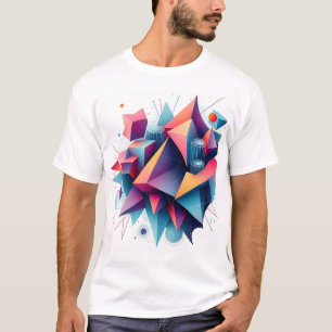 T-shirt Formes géométriques Abstraites futuristes avec Gra