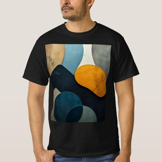 T-shirt Formes Géométriques Abstraites Modernes Art Textur (Devant)