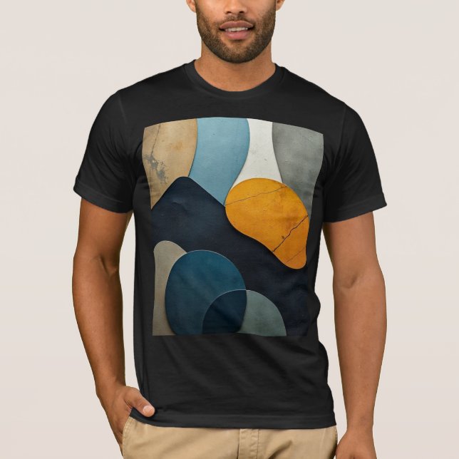 T-shirt Formes Géométriques Abstraites Modernes Art Textur (Devant)