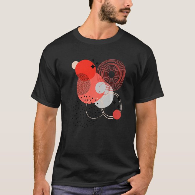T-shirt Formes géométriques Cercles et points modernes Abs (Devant)