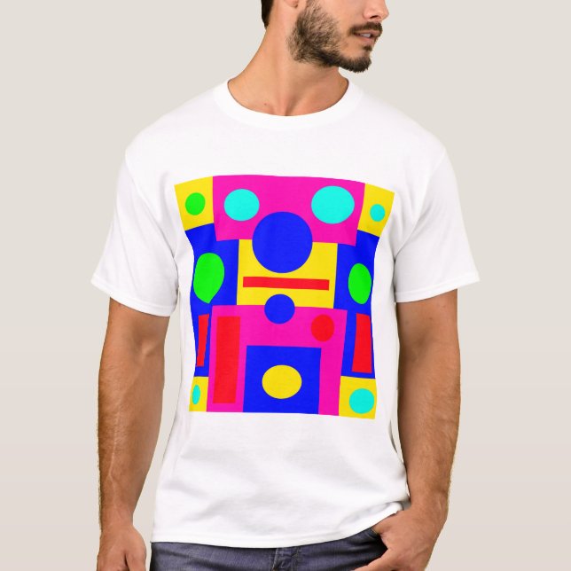 T-shirt Formes géométriques colorées (Devant)