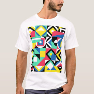 T-shirt Formes géométriques colorées Ornement décoratif