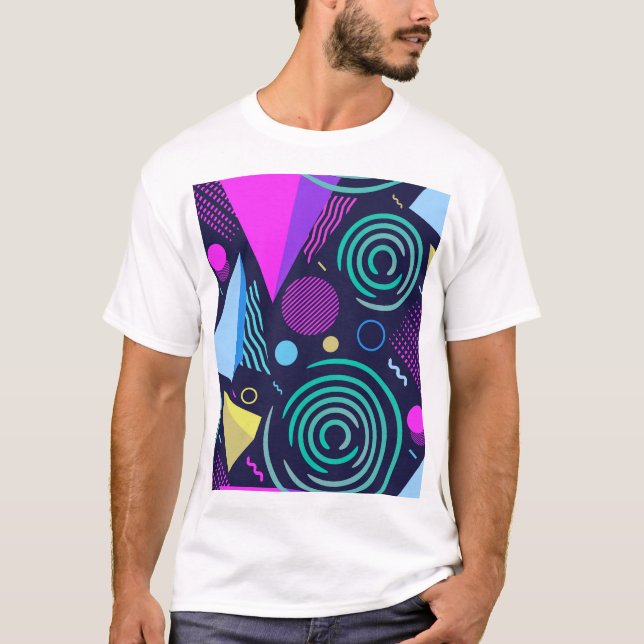T-shirt Formes géométriques de style Memphis (Devant)