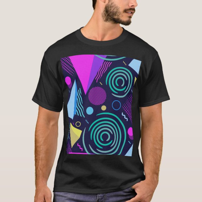 T-shirt Formes géométriques de style Memphis (Devant)